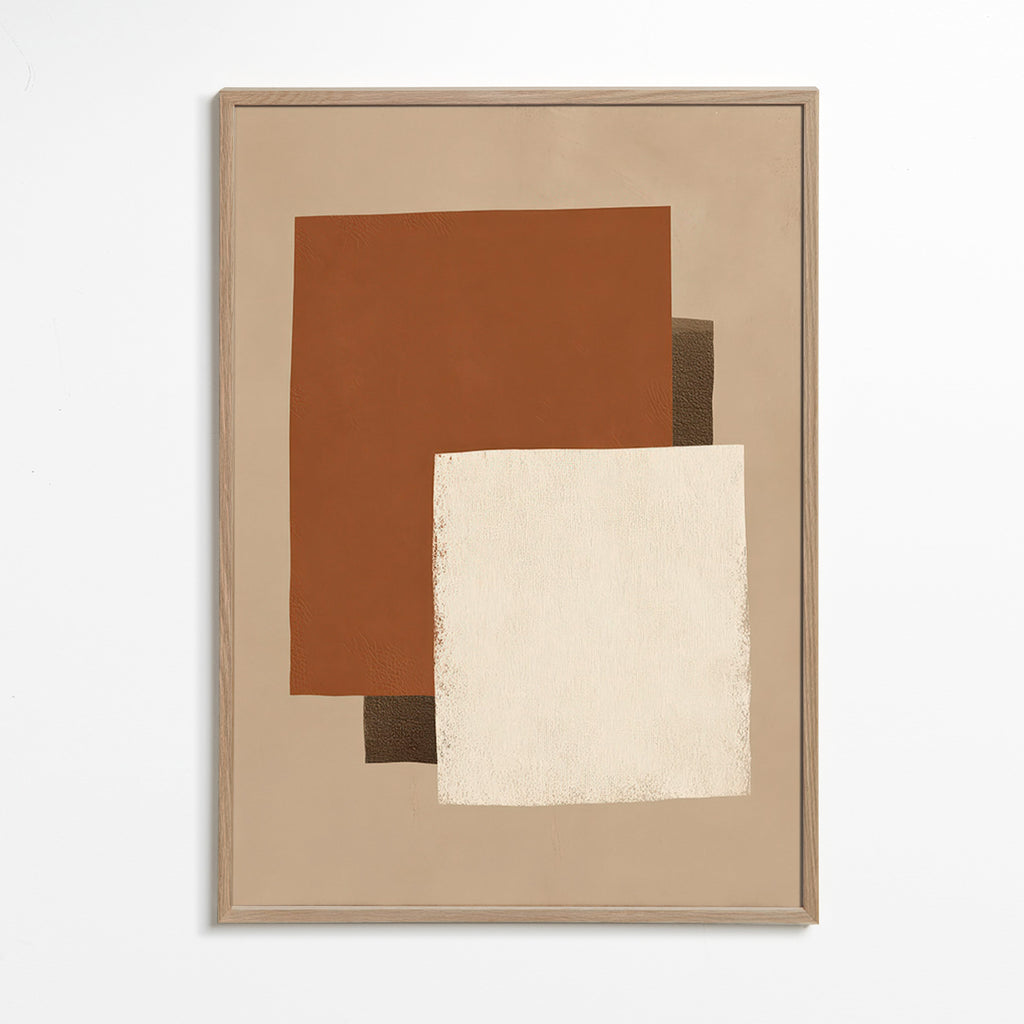 Plakat geometryczny w kolorach ziemi