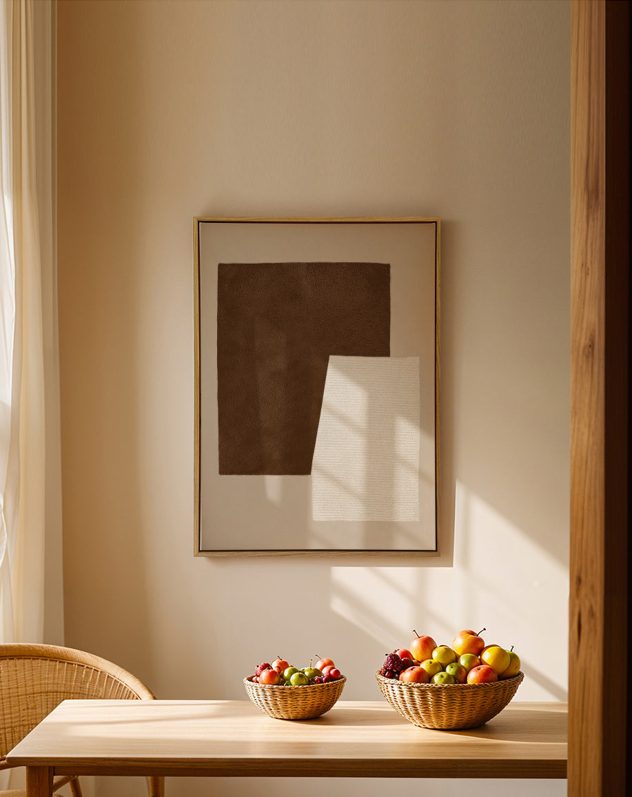 Sand Texture - Framed canvas in an interior