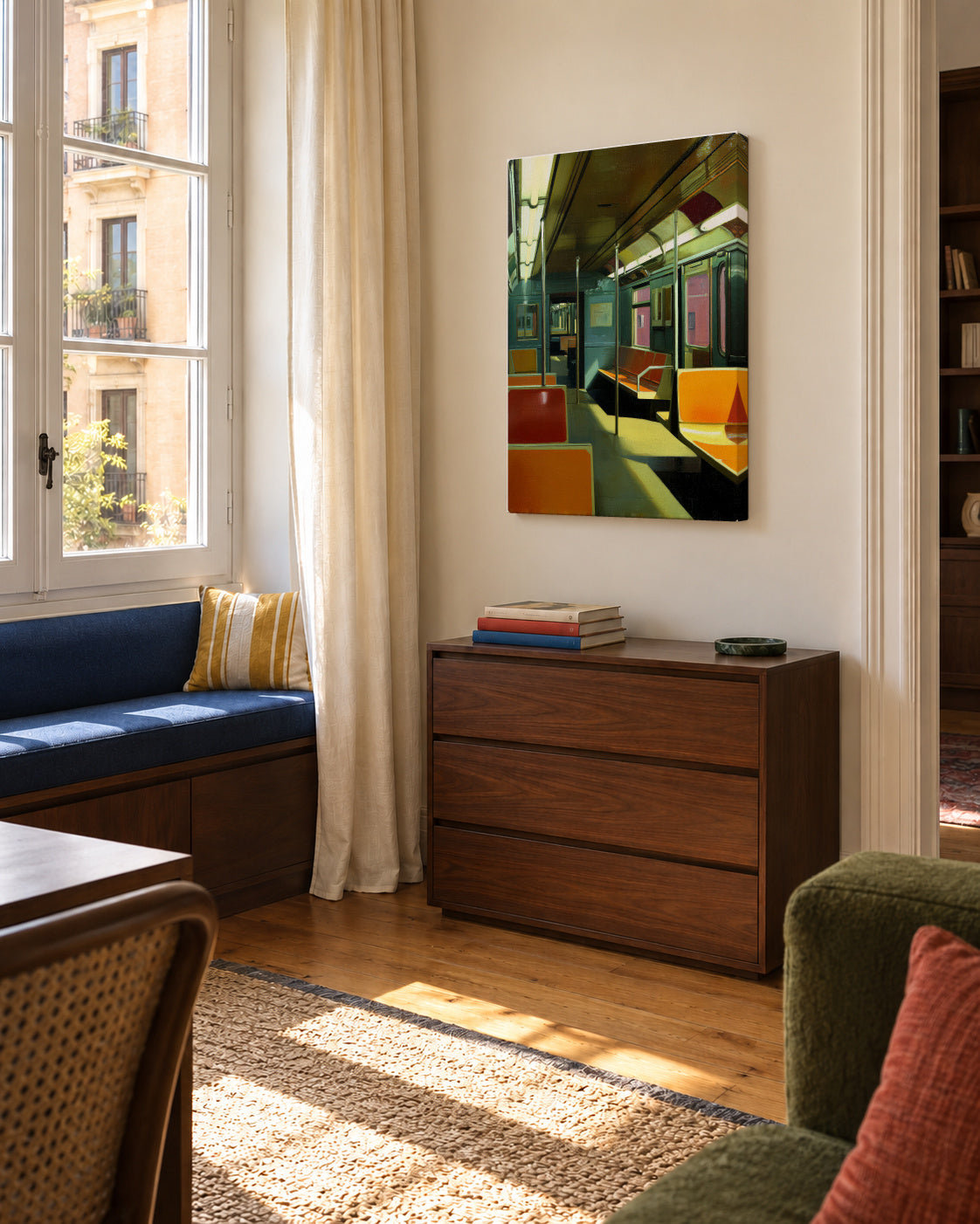 Last Train Home - Unframed canvas in an interior