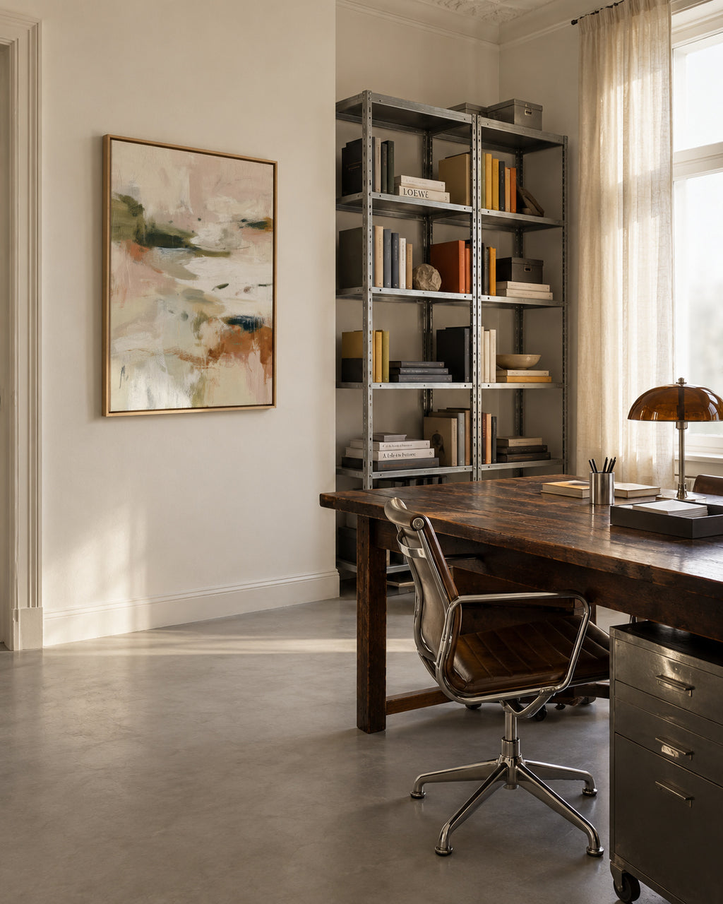 Desert Haze - Framed canvas in an interior