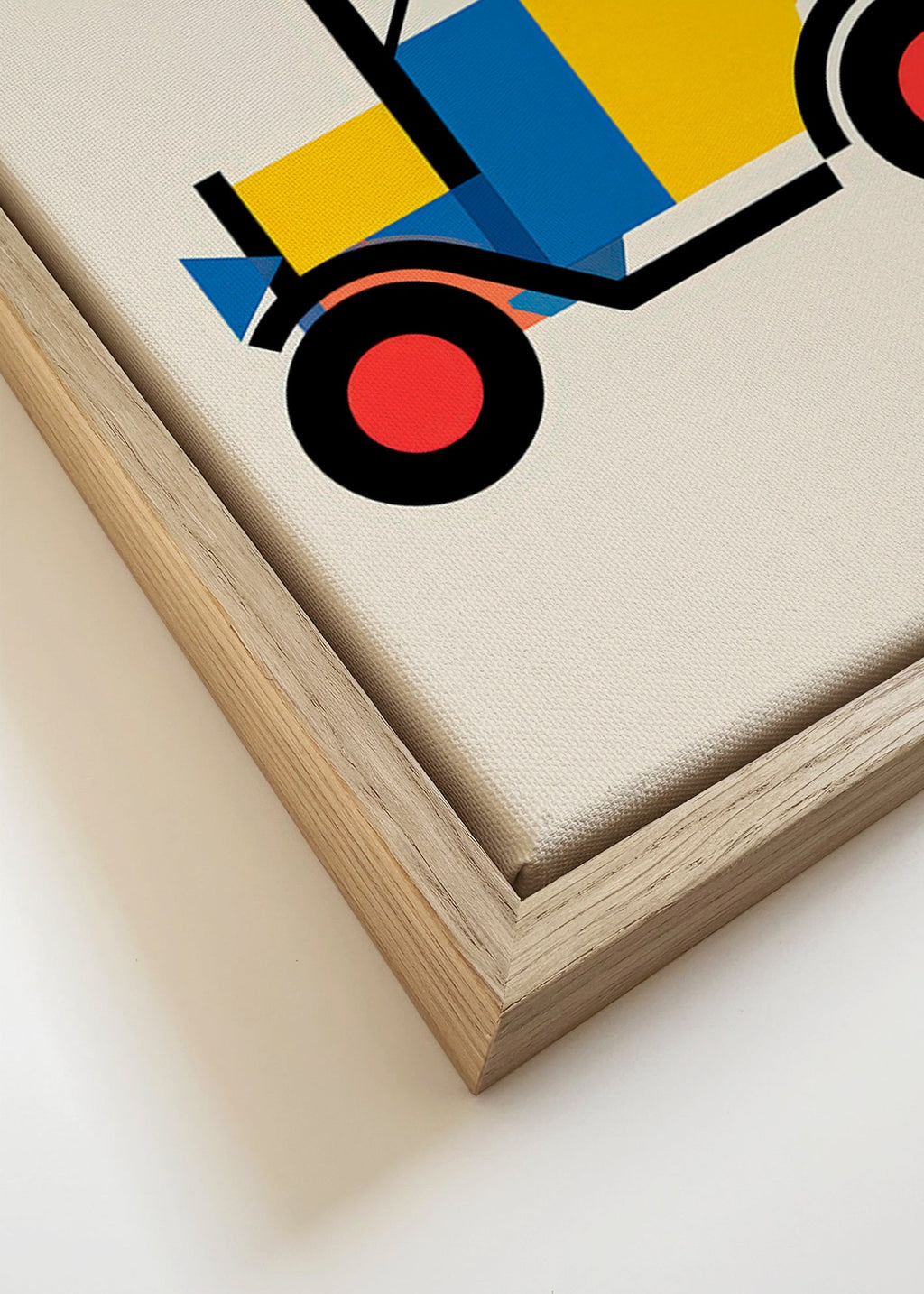 Plakat geometryczny pojazd Bauhaus