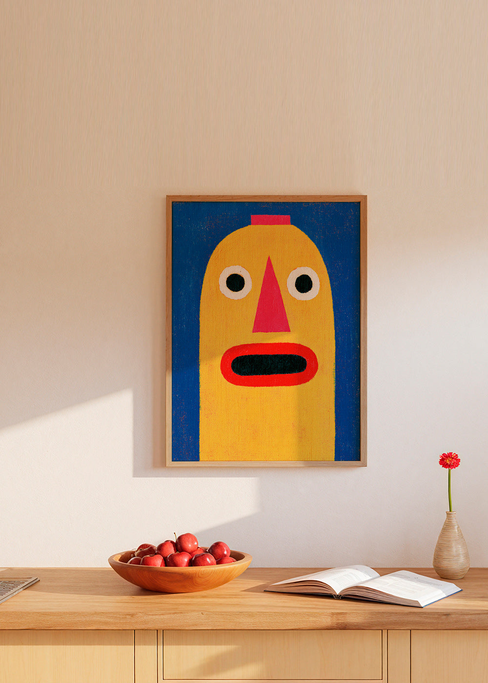 Ilustracja żółta maska