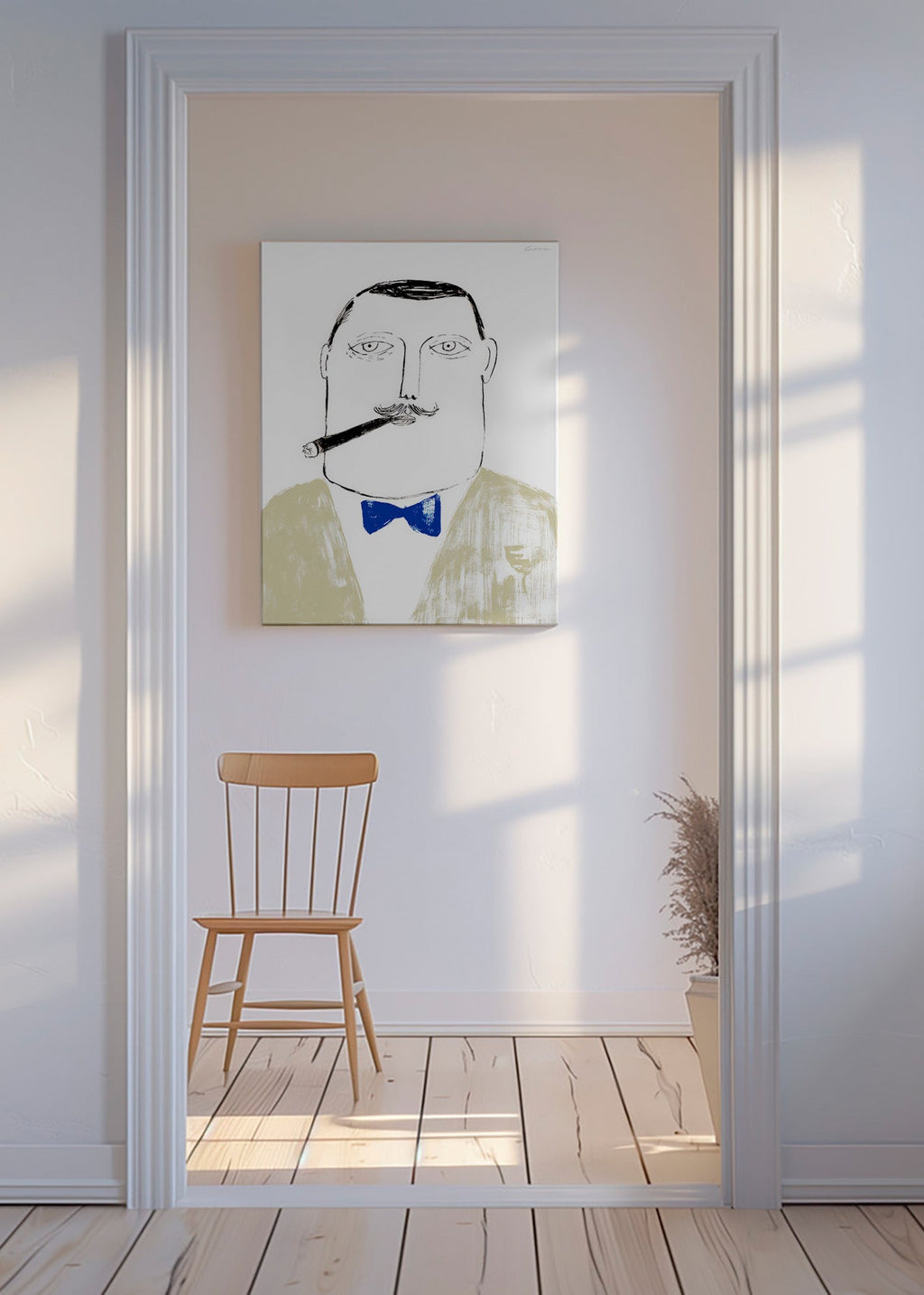 Ilustracja dżentelmena z cygarem