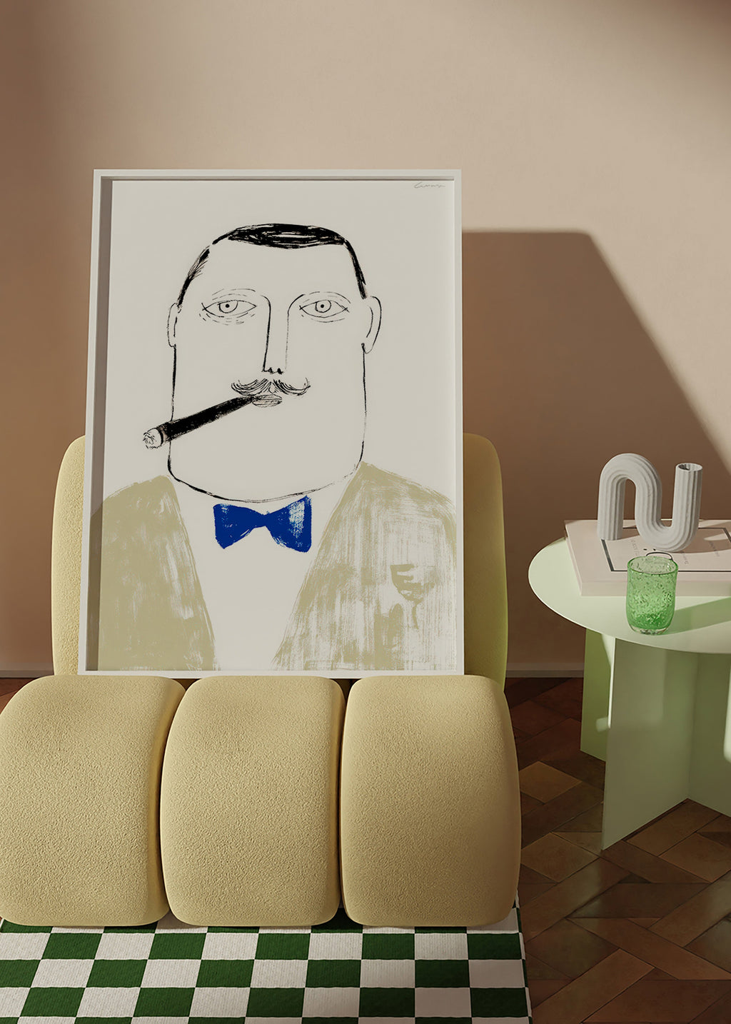 Ilustracja dżentelmena z cygarem