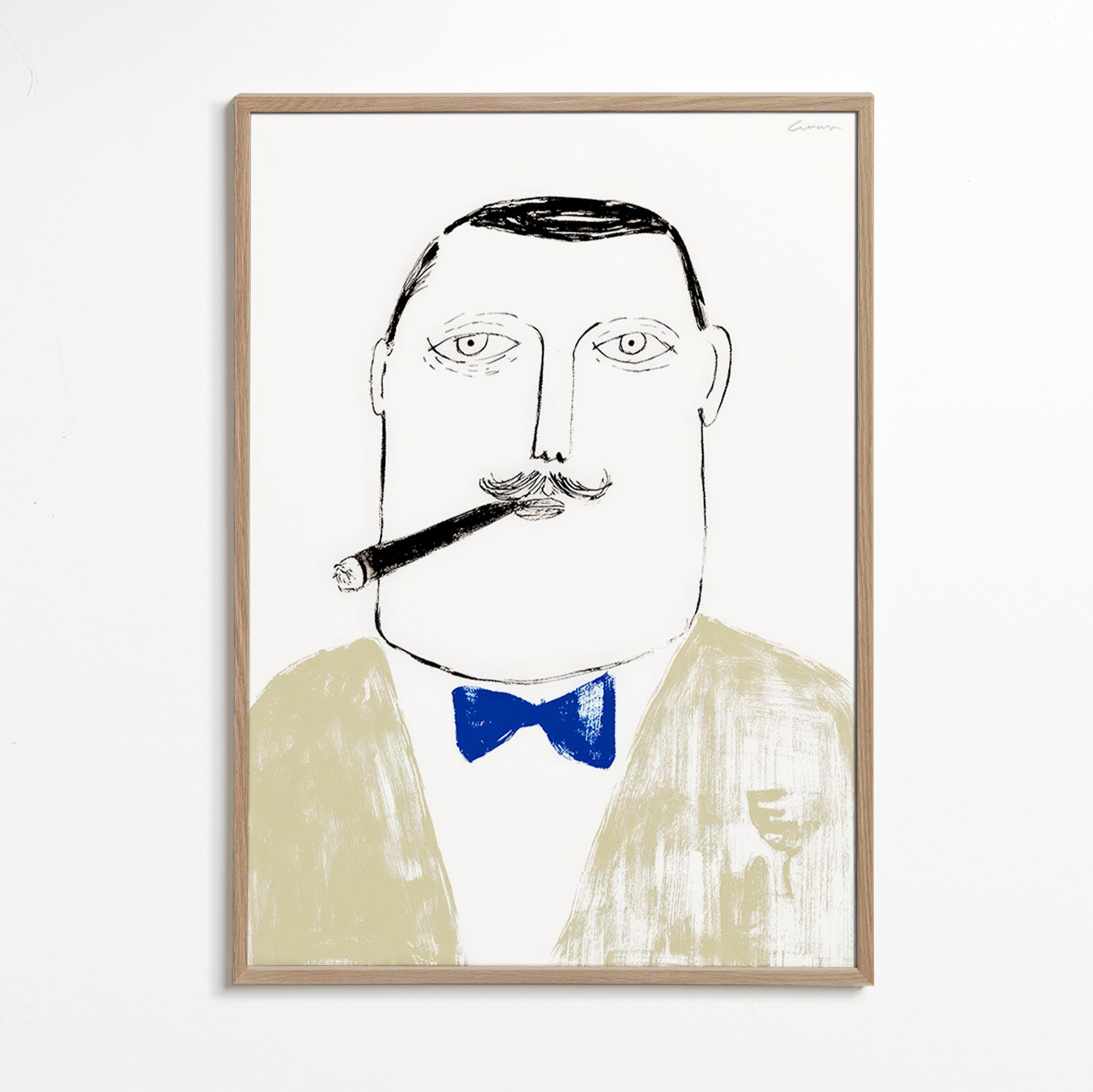 Ilustracja dżentelmena z cygarem
