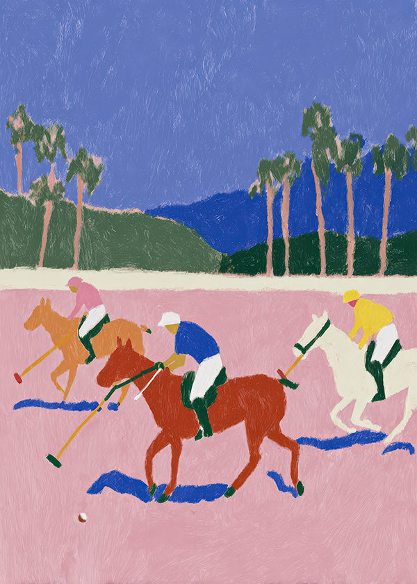 Obraz polo w różu