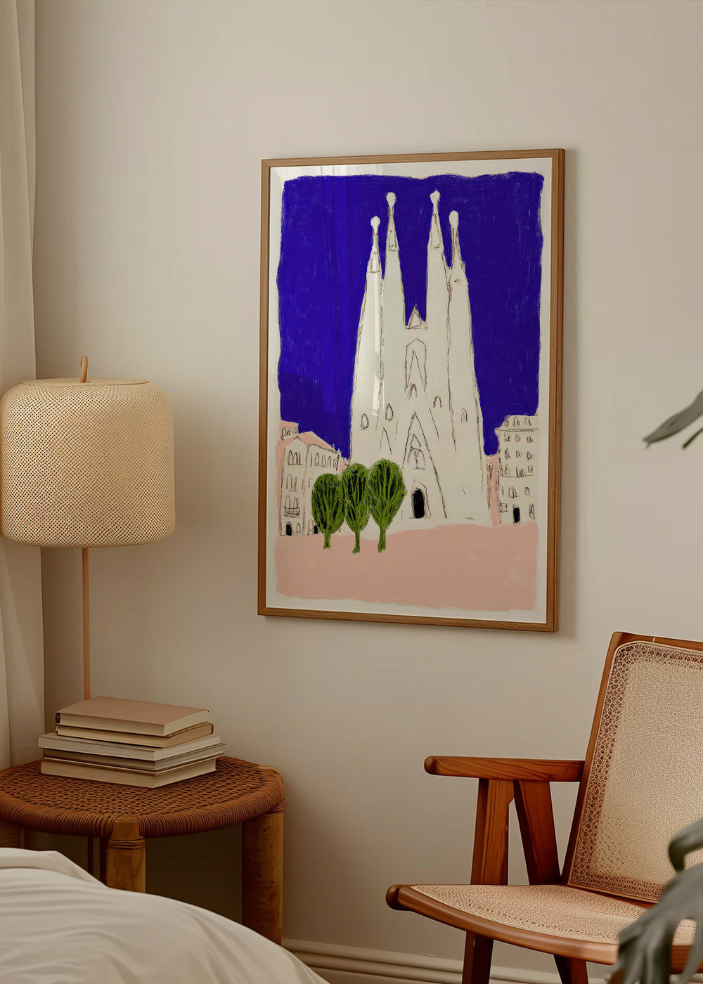 Sztuka do kuchni Sagrada Familia nocny szkic