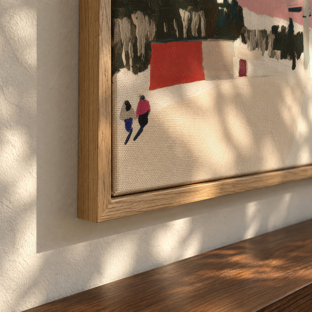 Ski Lift - Framed canvas detail