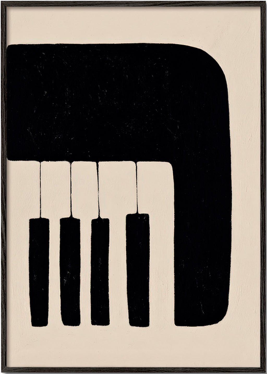 Minimalistyczny obraz klawiszy pianina