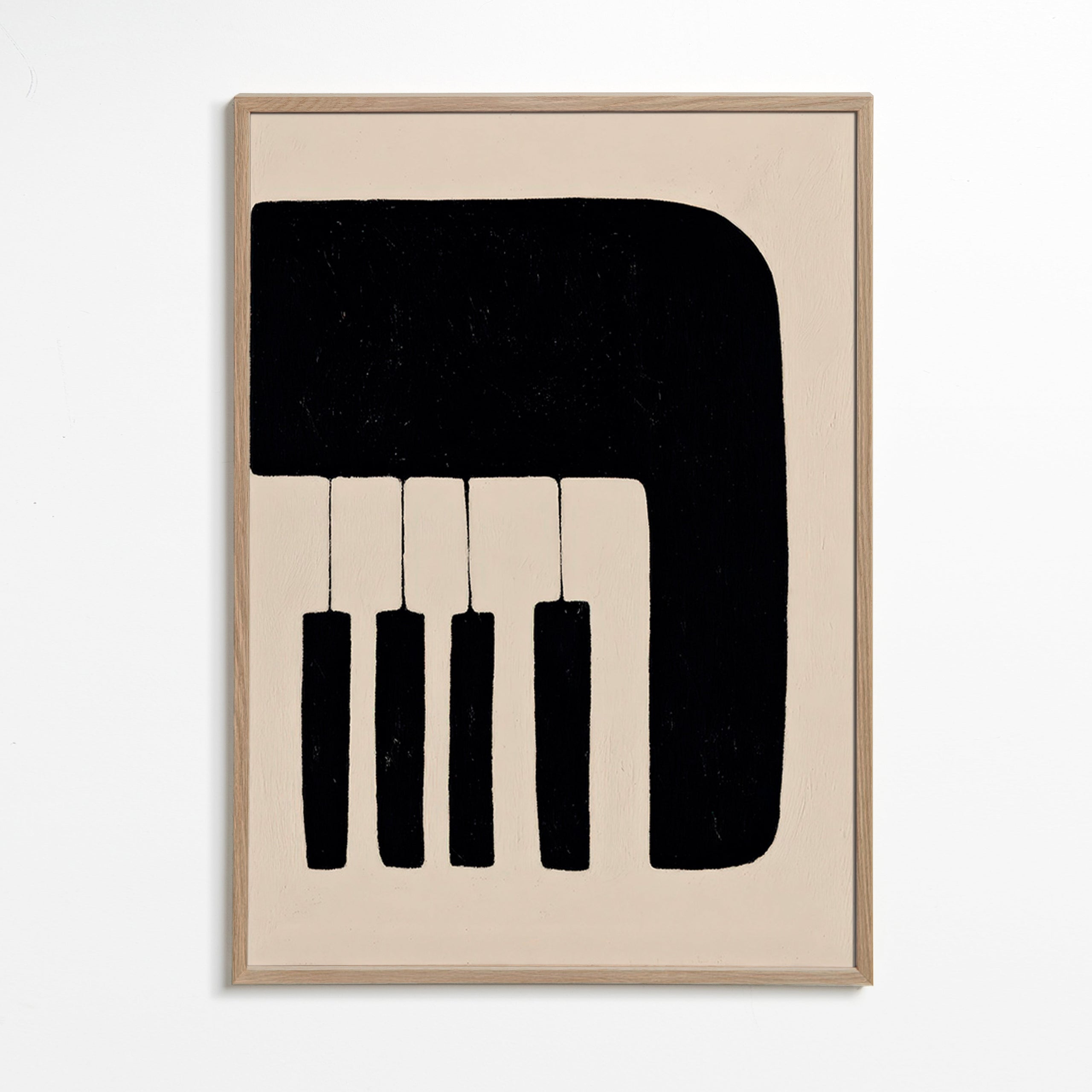 Minimalistyczny obraz klawiszy pianina