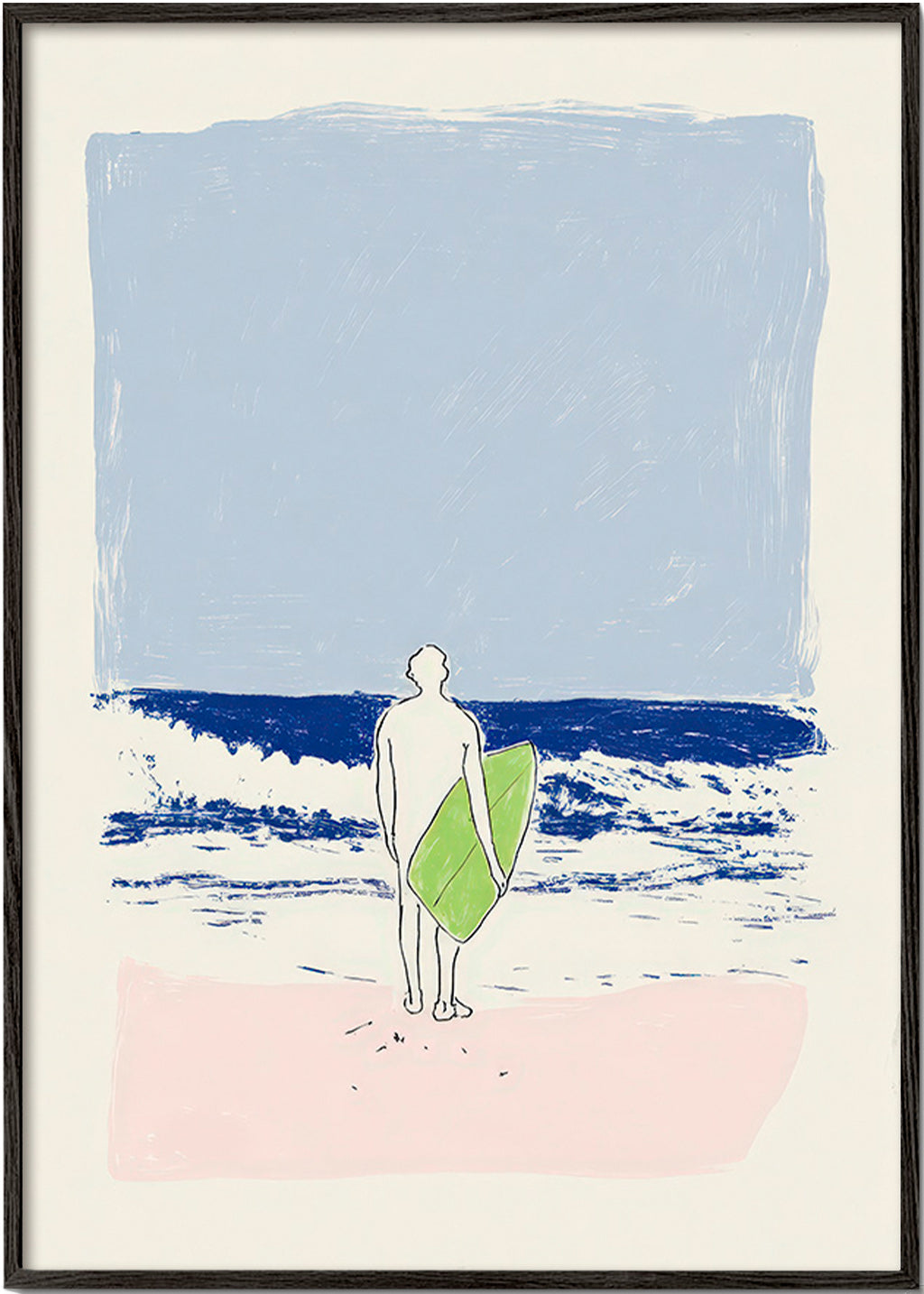 Minimalistyczna ilustracja surf