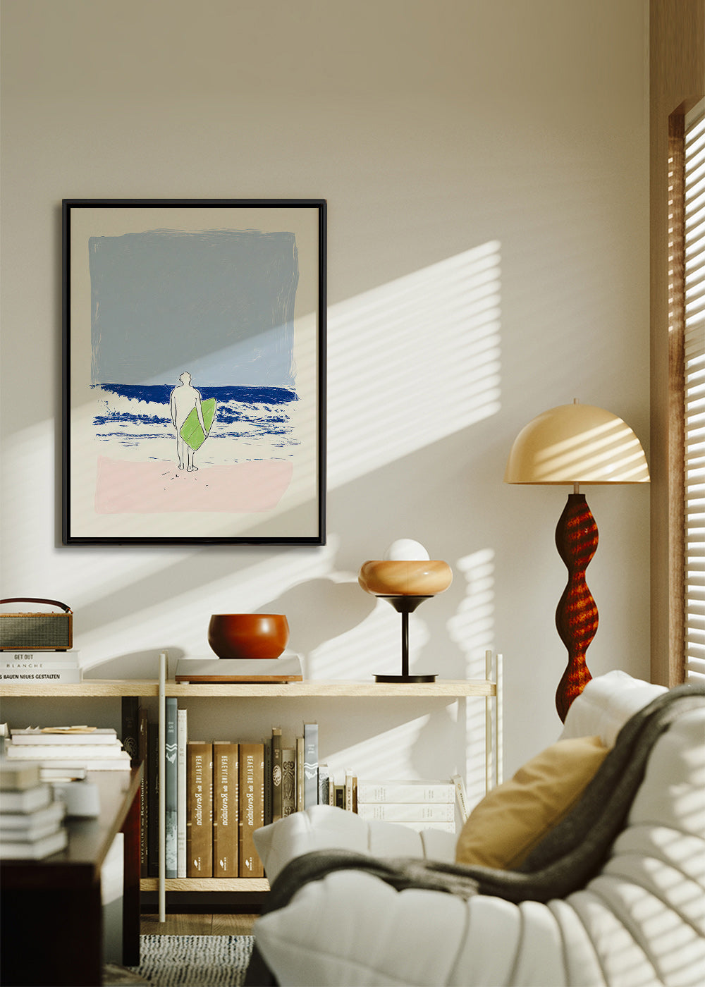 Minimalistyczna ilustracja surf