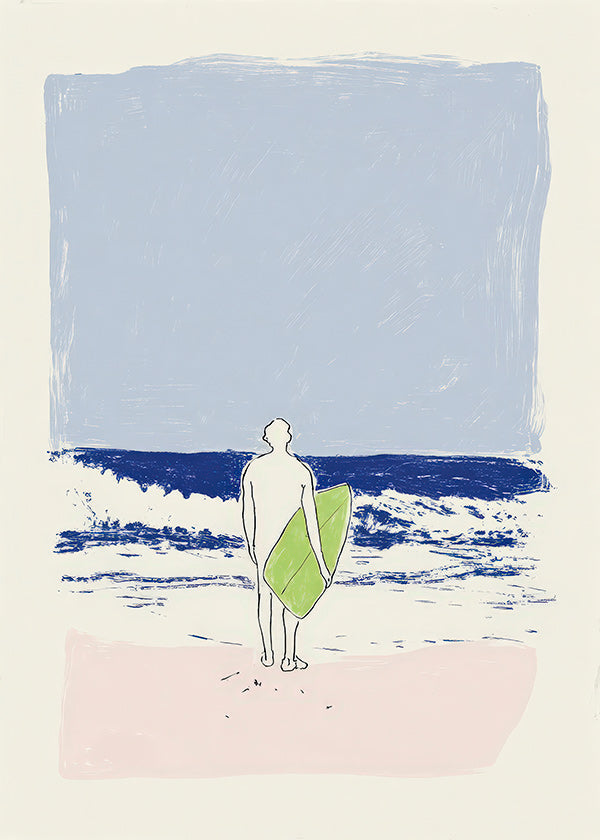 Minimalistyczna ilustracja surf