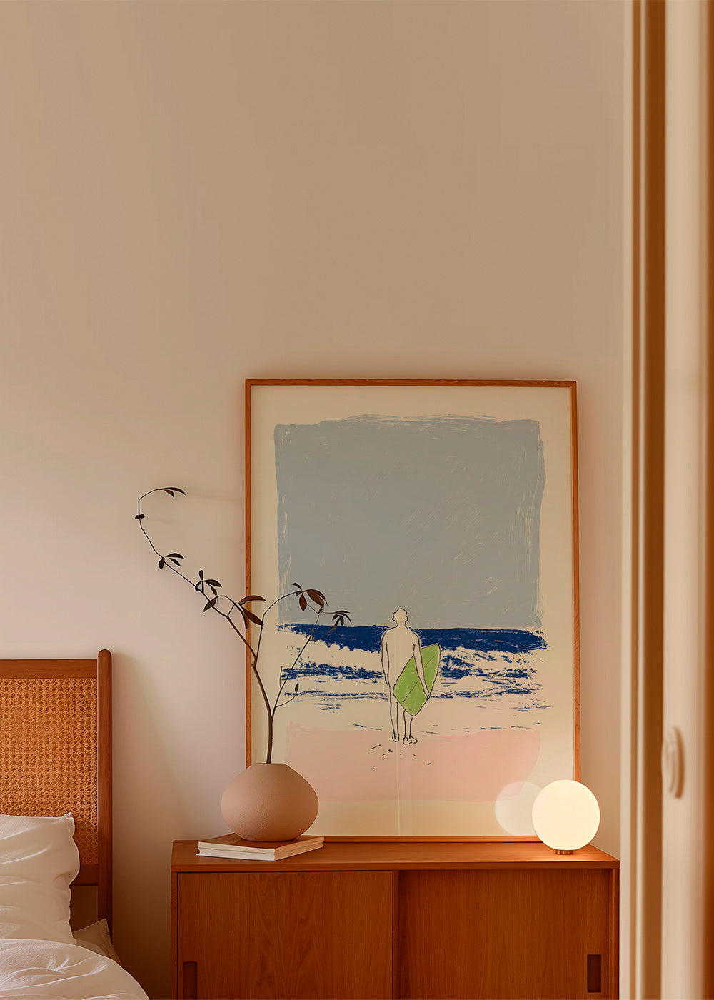 Minimalistyczna ilustracja surf