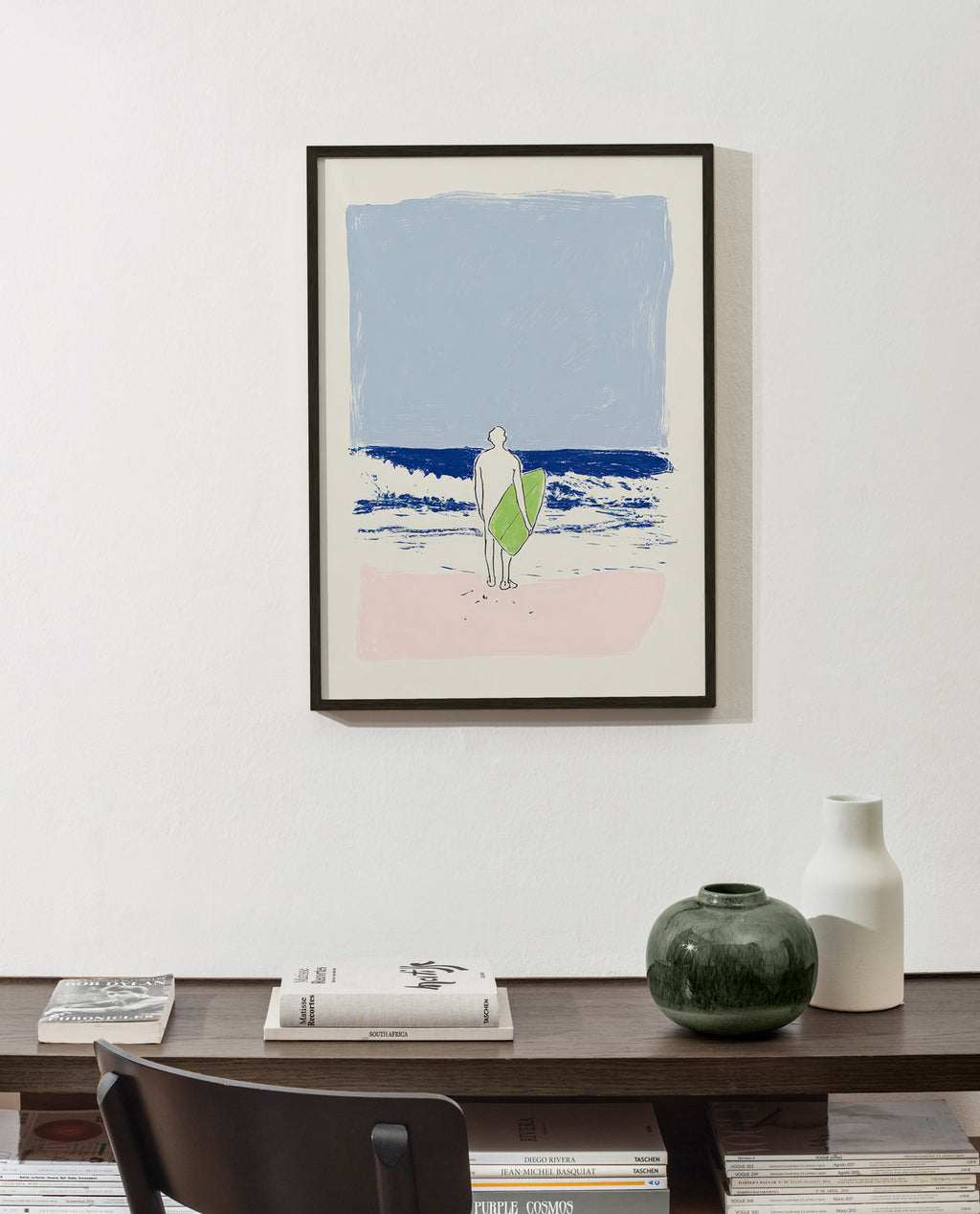 Minimalistyczna ilustracja surf
