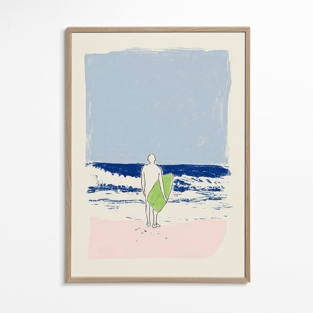 Minimalistyczna ilustracja surf