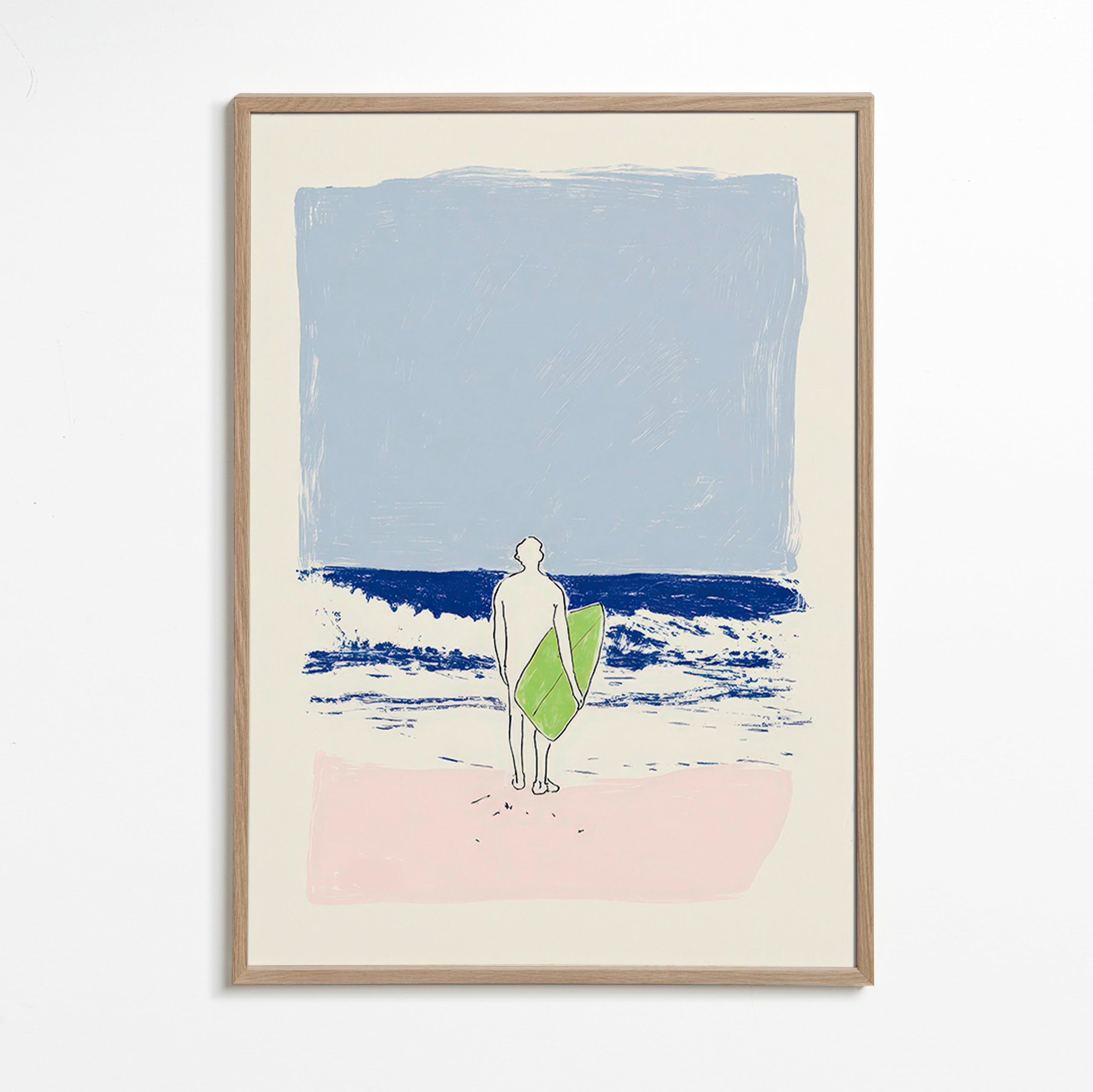 Minimalistyczna ilustracja surf