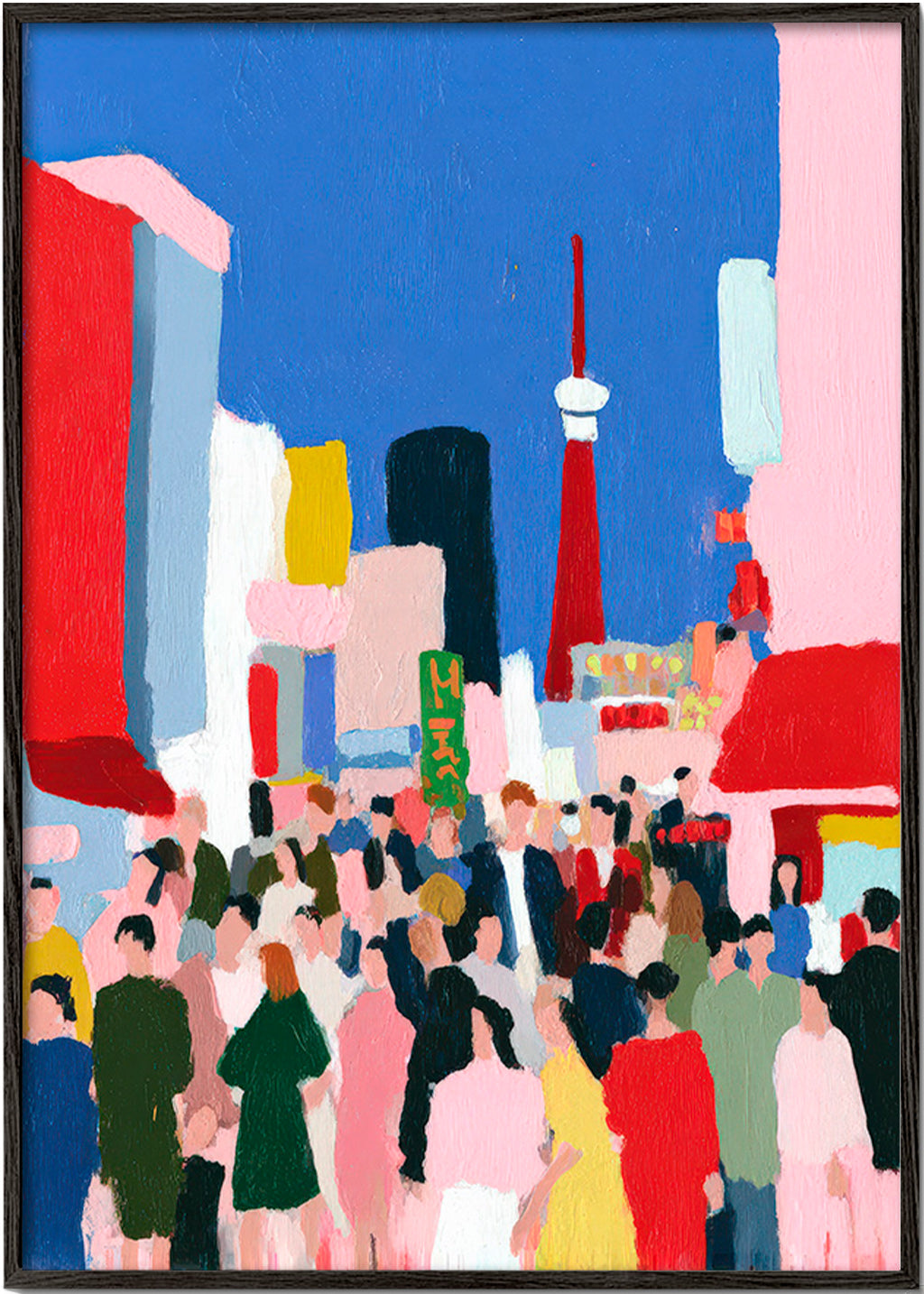 Plakat miasta Tokio kolorowy