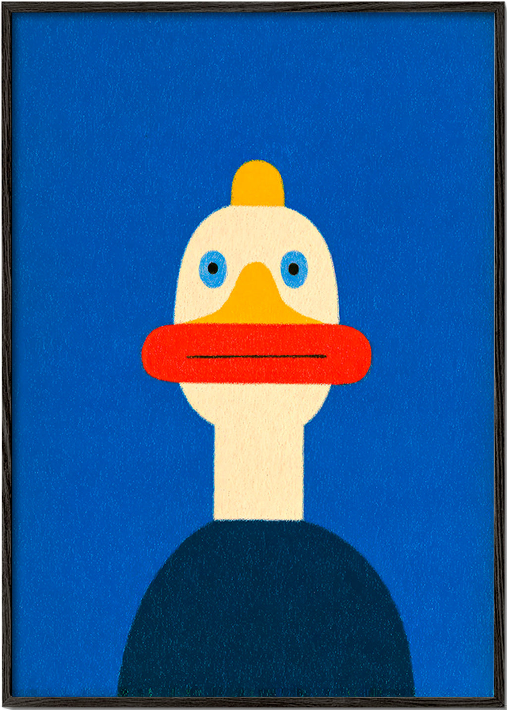 Plakat niebieska kaczka ilustracja