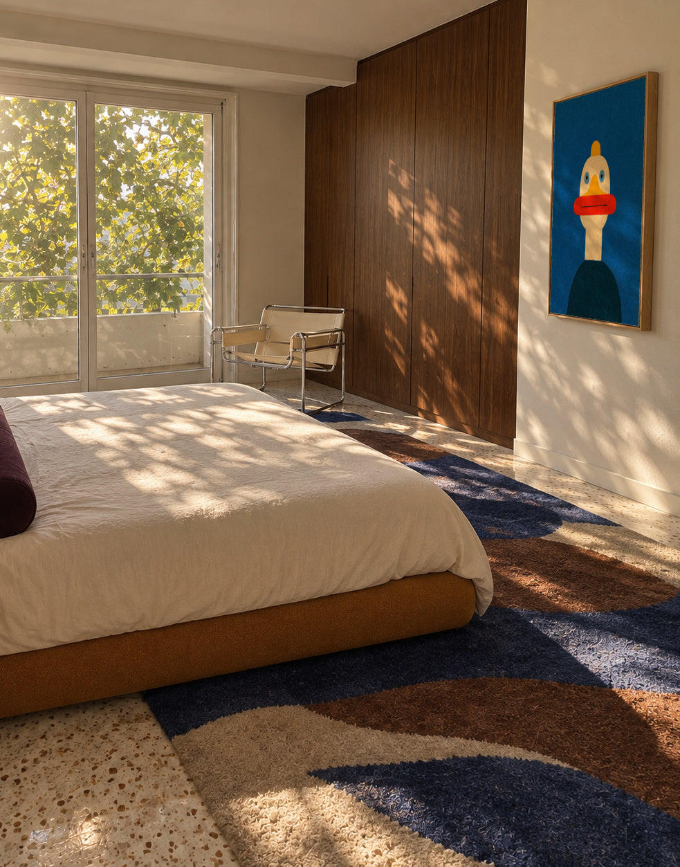 Blue Duck - Framed canvas in an interior