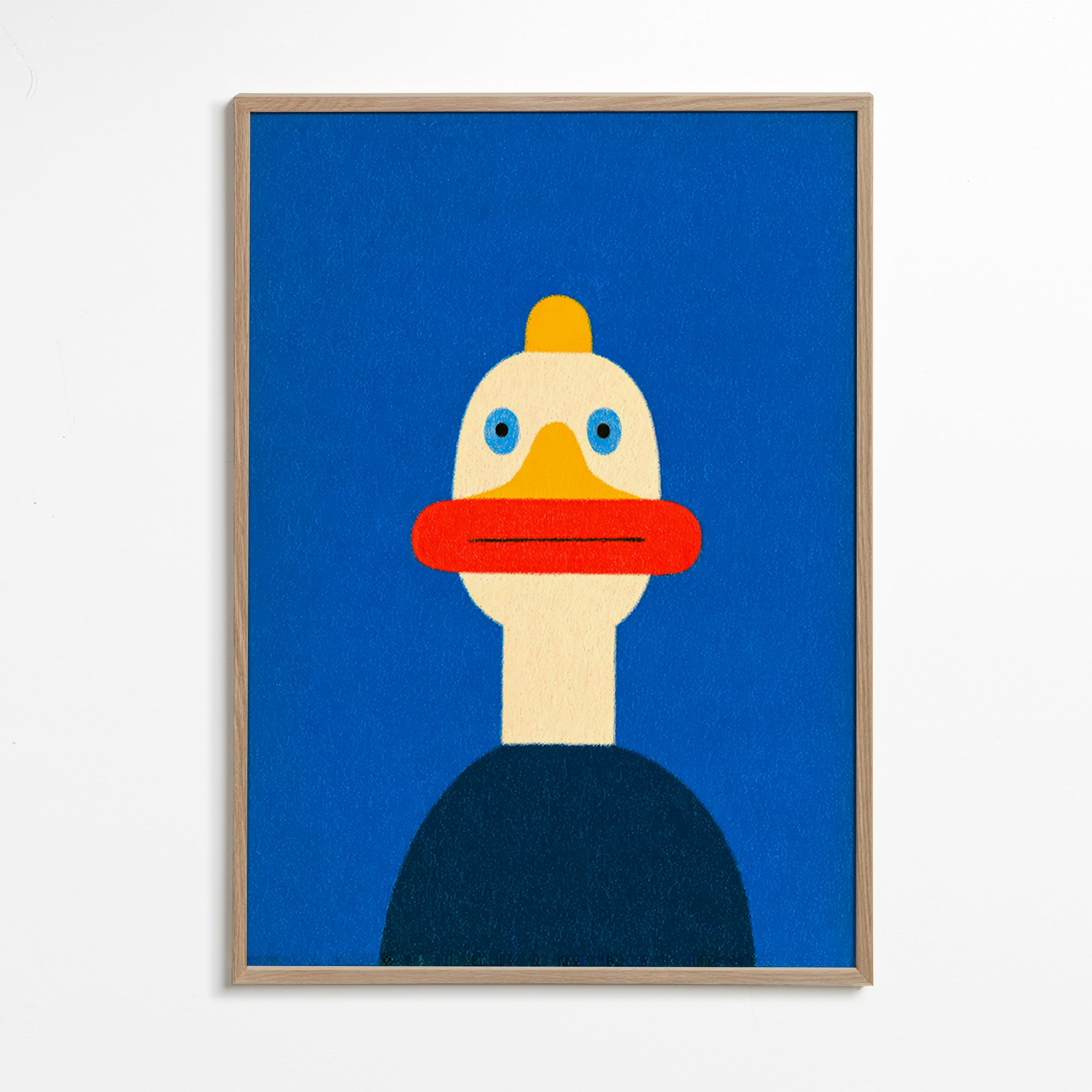 Plakat niebieska kaczka ilustracja