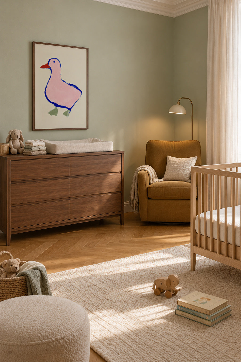 Soft Duckling - Framed poster in an interior