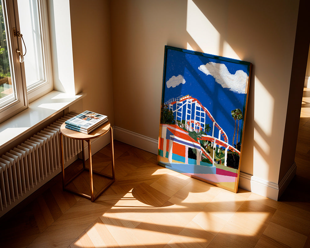 Kolorowa ilustracja parku rozrywki