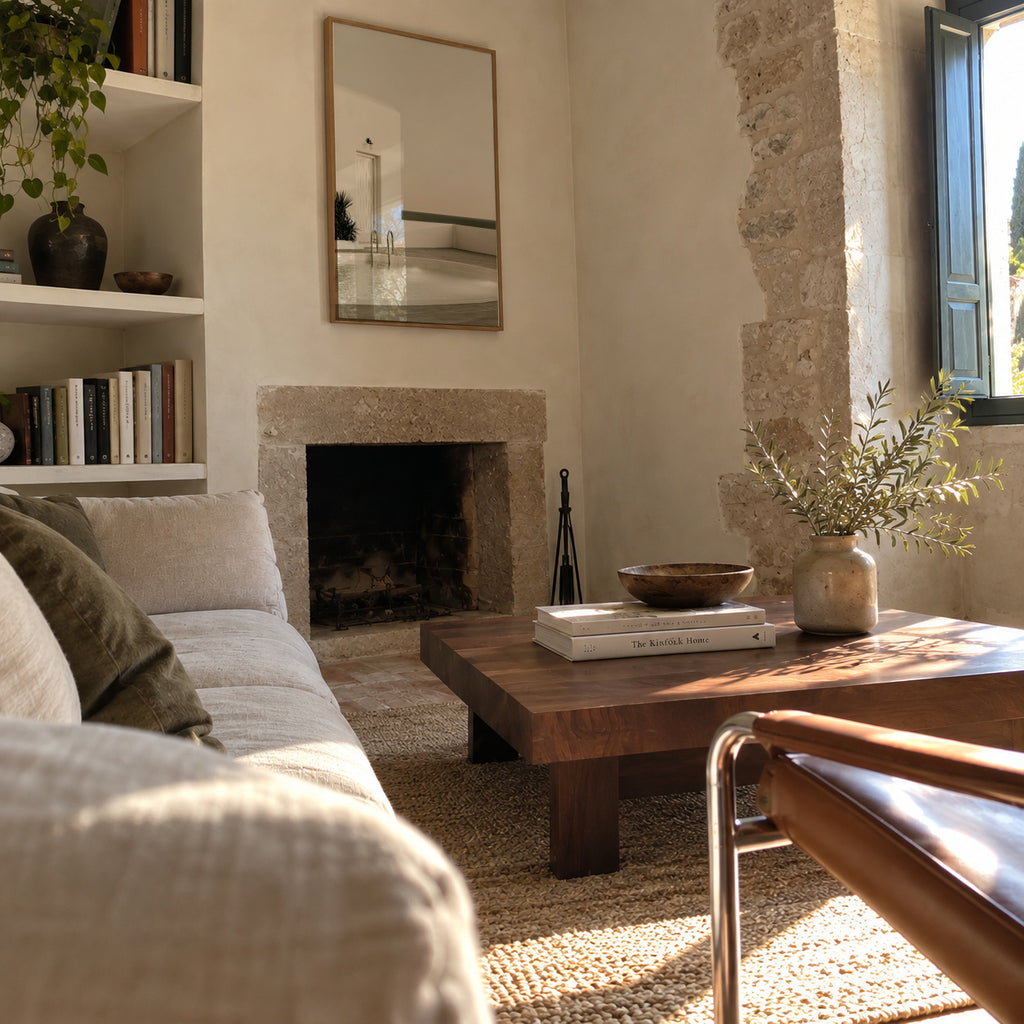 White Pool - Framed poster in an interior
