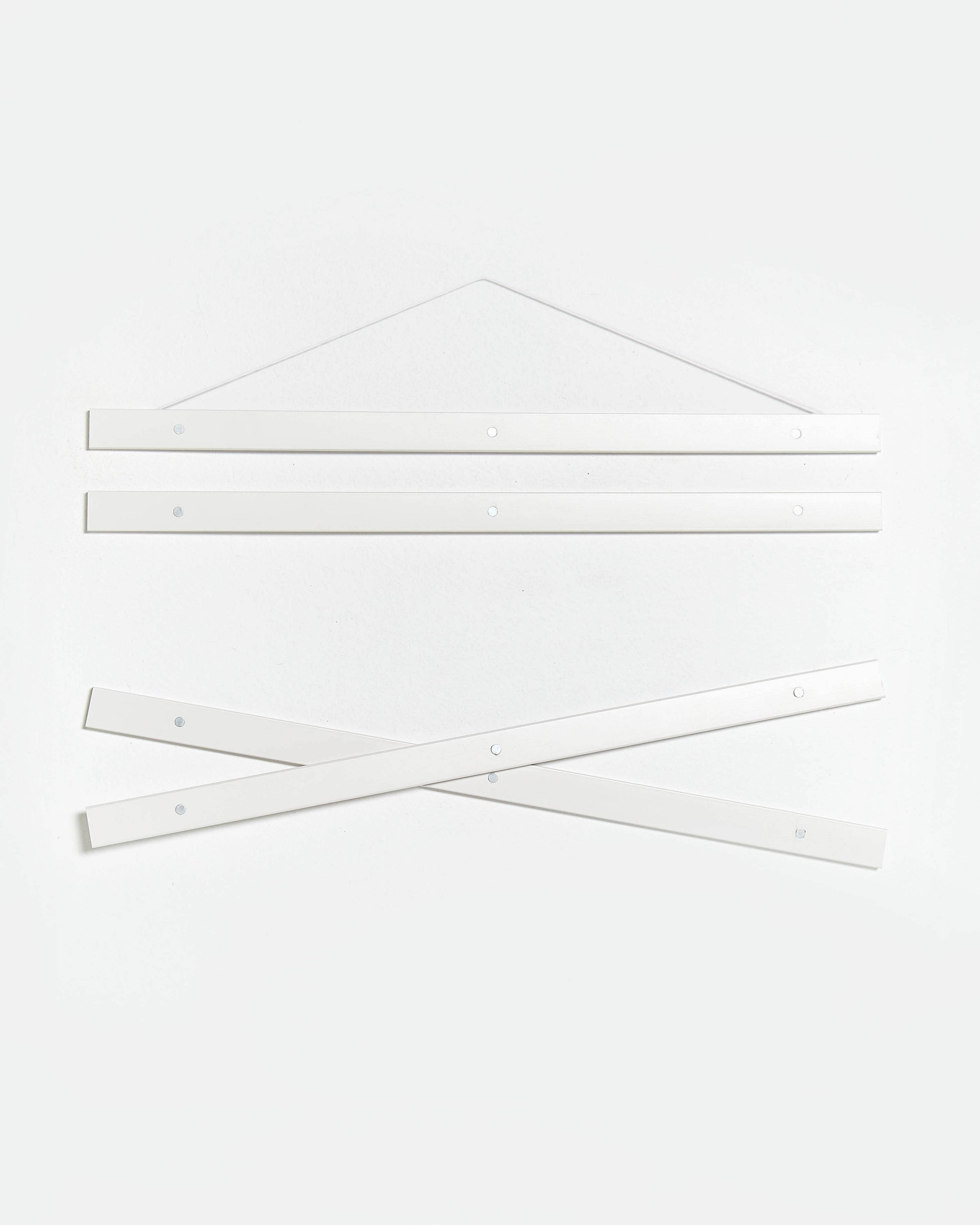 Colgador para póster de 40cm de madera y color blanco